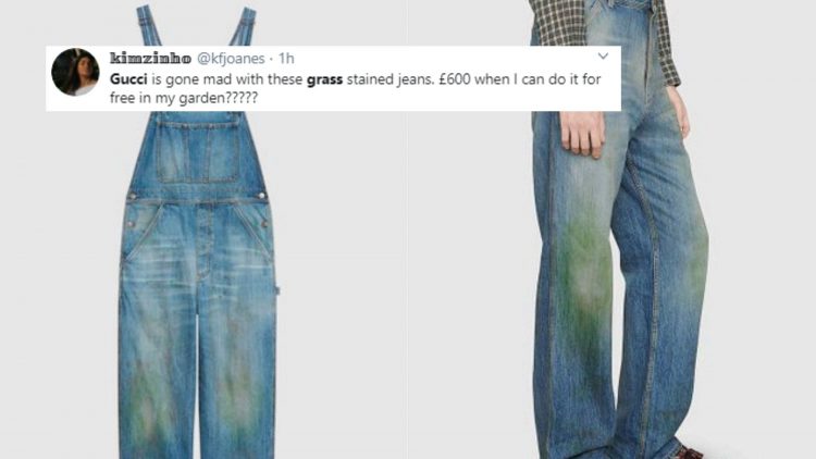 Gucci продает джинсы с пятнами травы за 765 долларов