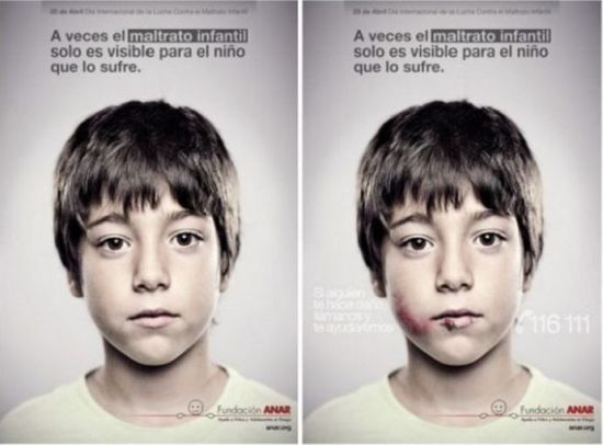 Интересная социальная реклама в Испании (4 фото + 1 видео)