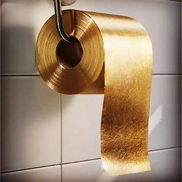 Туалетная бумага из золота (5 фото)